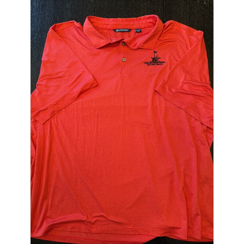 Cutter & Buck LPGA International Daytona Beach Golf Polo Mens XXL Red MCK00415